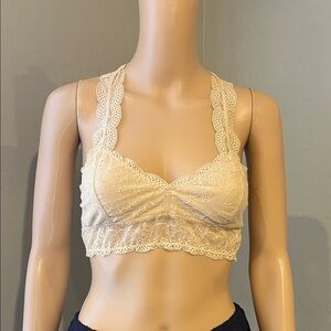 BP Lace Bralette in Cream / Tan M